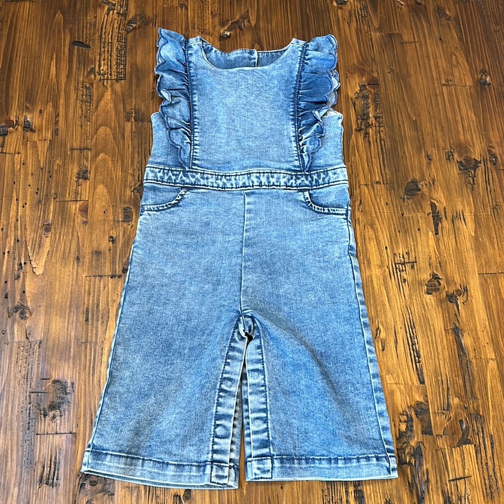Janie and Jack Denim Romper Size 18-24M